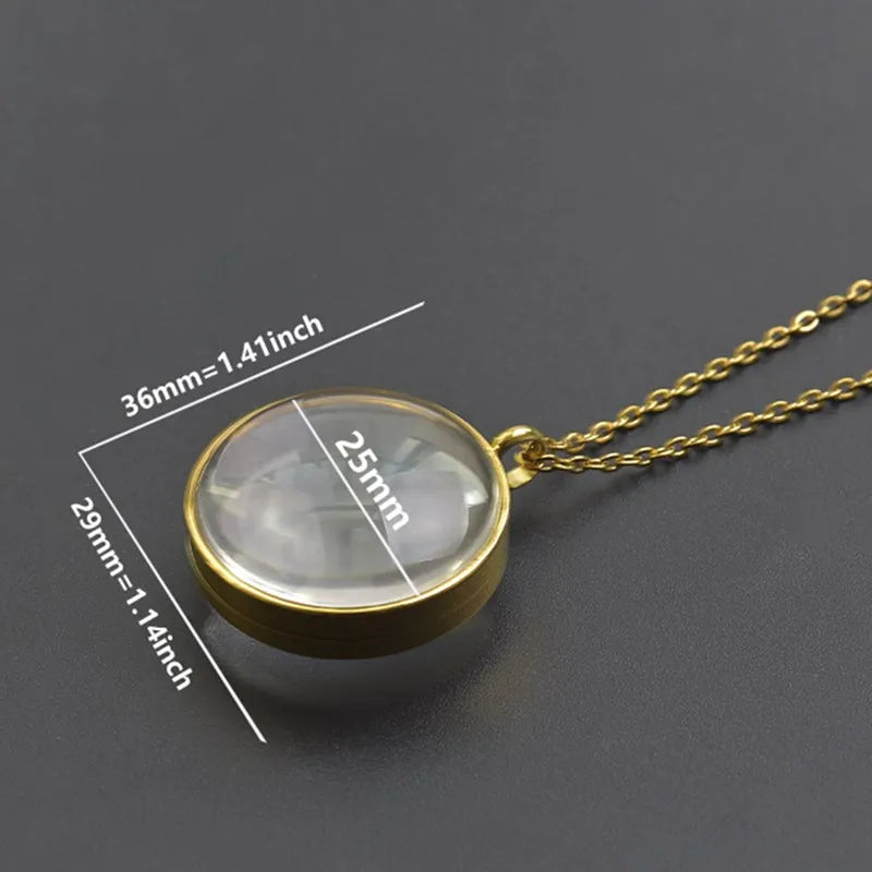 Twist Locket Pendant Photo Floating Charm Necklace