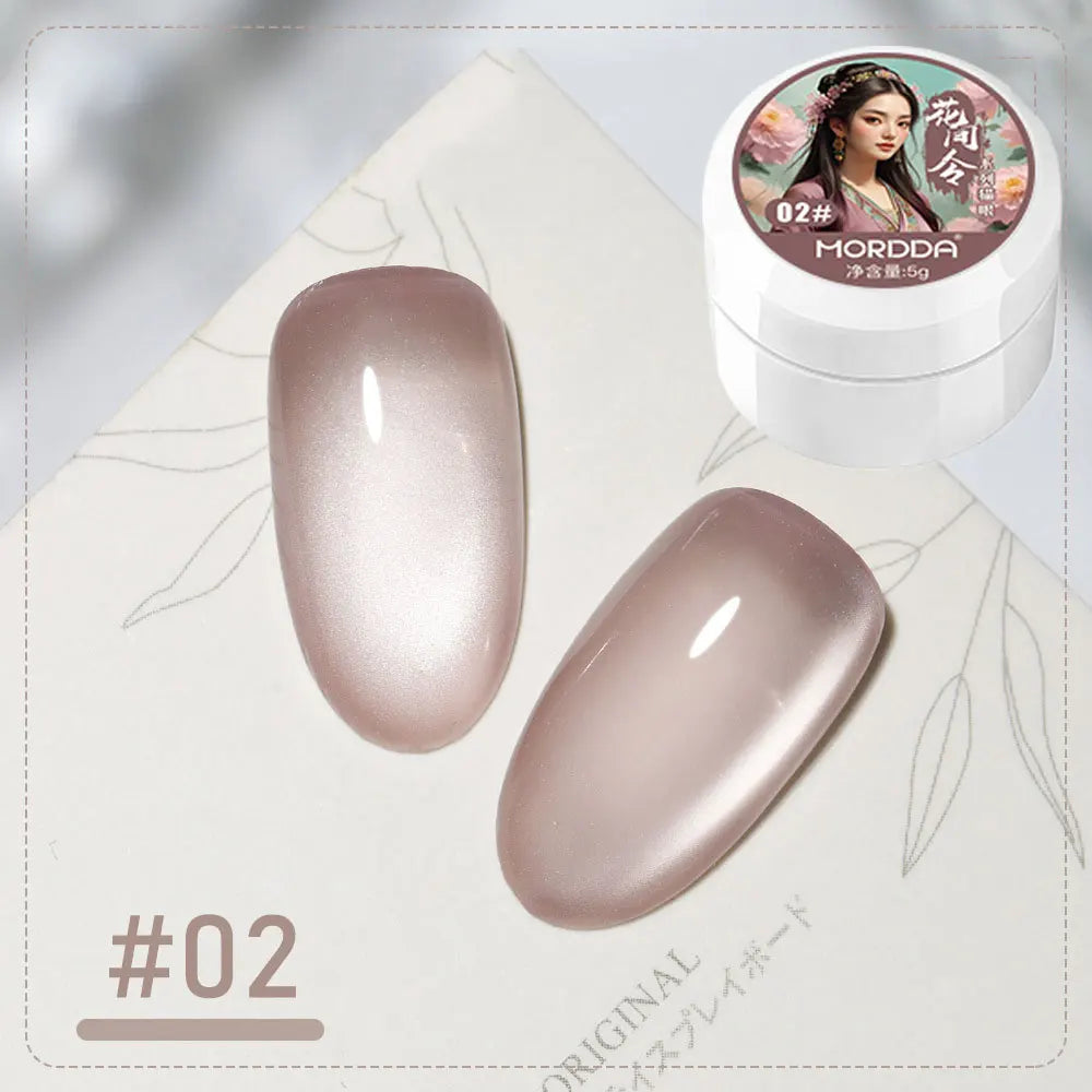 3pcs Pink Cat Eye Gel Nail Polish & Magnet Tools Set