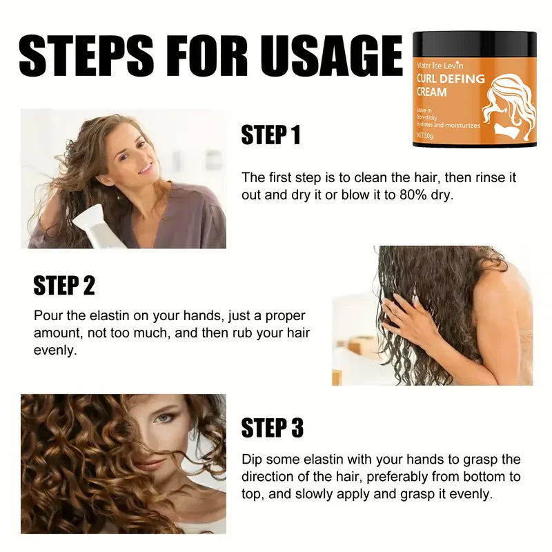 50g Black Castor Oil Curly Hair Styling Cream