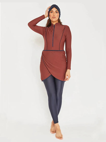3PCS/Set Muslim Burkini Long Sleeves Swimsuit