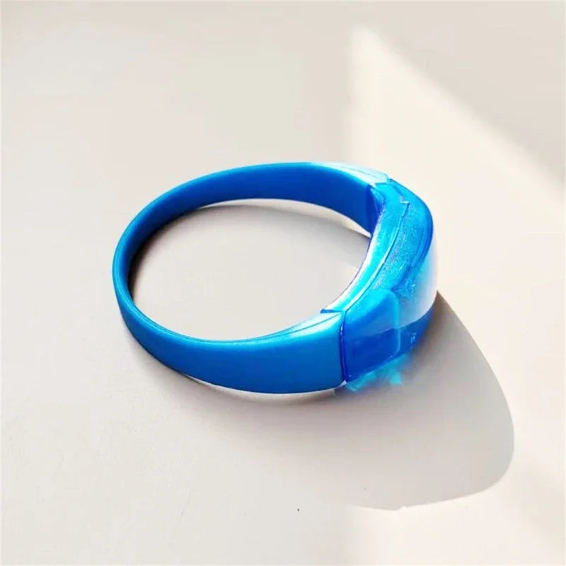 6pcs LED Voice Activated Sound Control Silicone Wristband