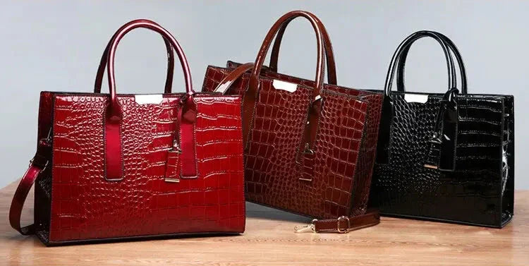 Luxury Crocodile Leather Business Bag