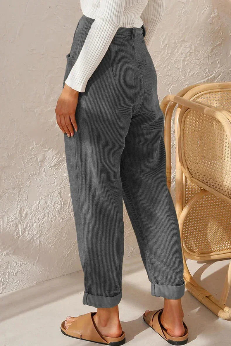 Fall Corduroy Straight Leg Pants