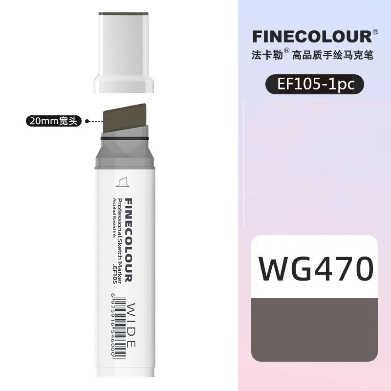 Finecolour 20mm Wide Markers Alcohol Line Sketching Art Markers Pen