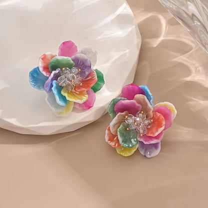 Creative Colorful Flowers Earrings