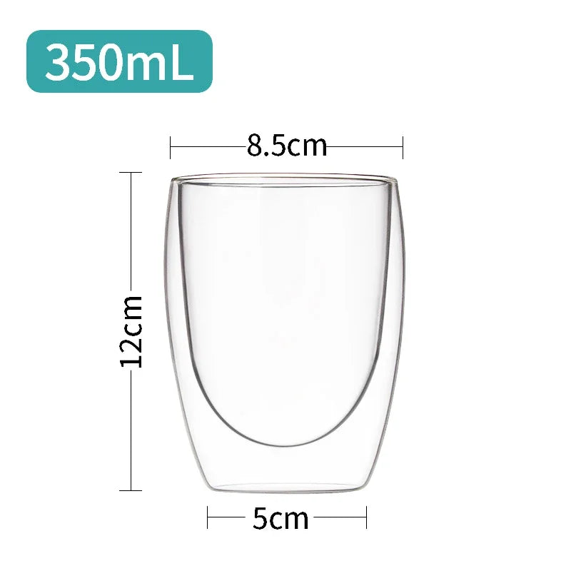 Transparent Glass Coffee Cup Mug