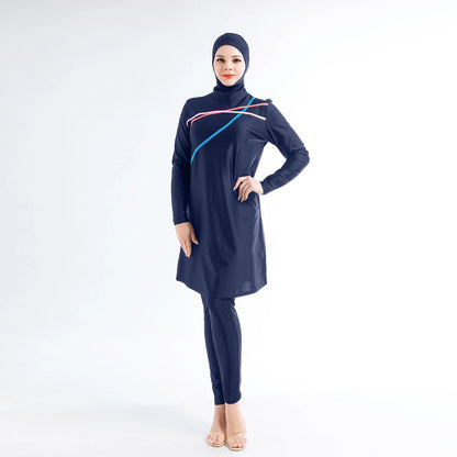3PCS/Set Plus Size Burkini Muslim Hijab Swimsuit