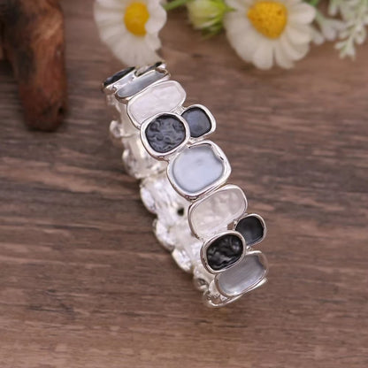 Vintage Dripping Oil Hollow Rose Flowers Geometric Bracelets