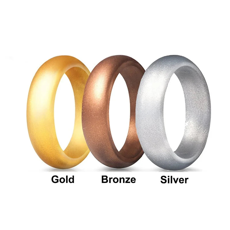 Silicone Hypoallergenic Crossfit Flexible Rubber Finger Rings