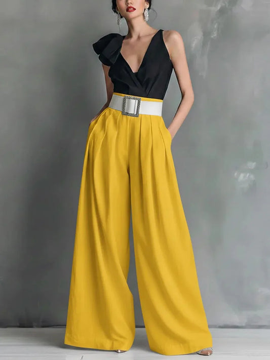 High-Waist Loose Casual Pants