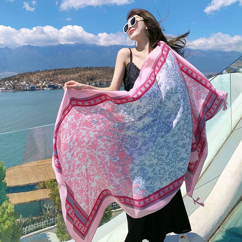 Travel Beach Sunscreen Scarva Bikini Large Shaw Swimsuit Cover-ups
