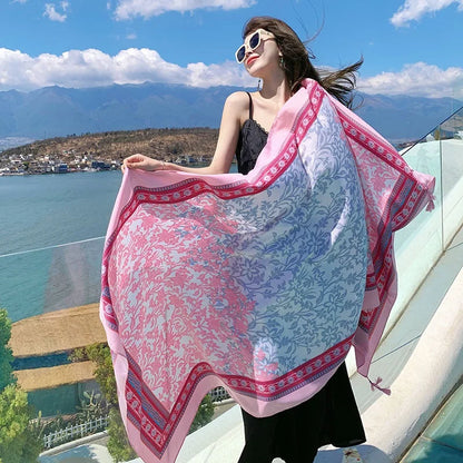 Travel Beach Sunscreen Scarva Bikini Large Shaw Swimsuit Cover-ups