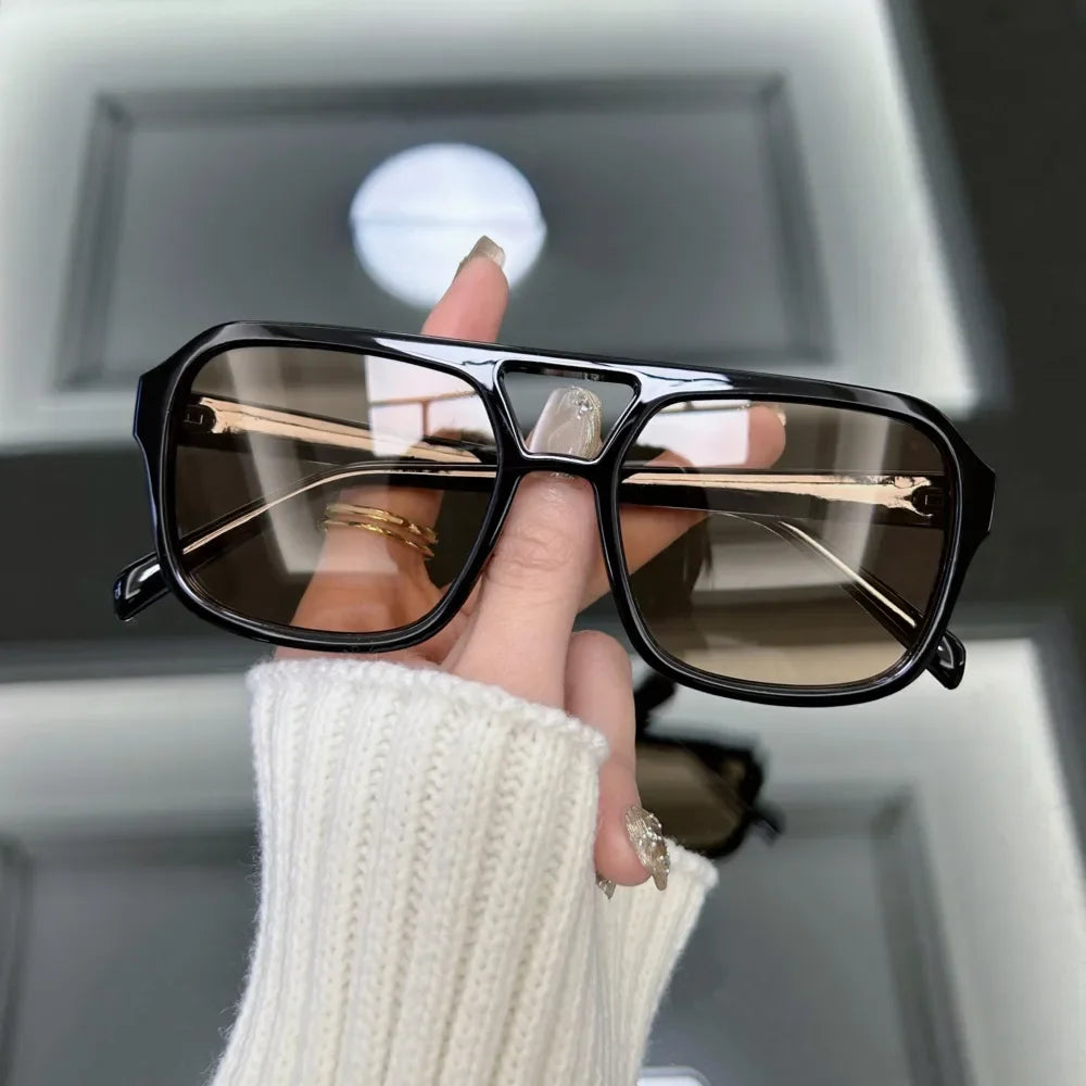 Vintage Square Big Frame Sunglasses