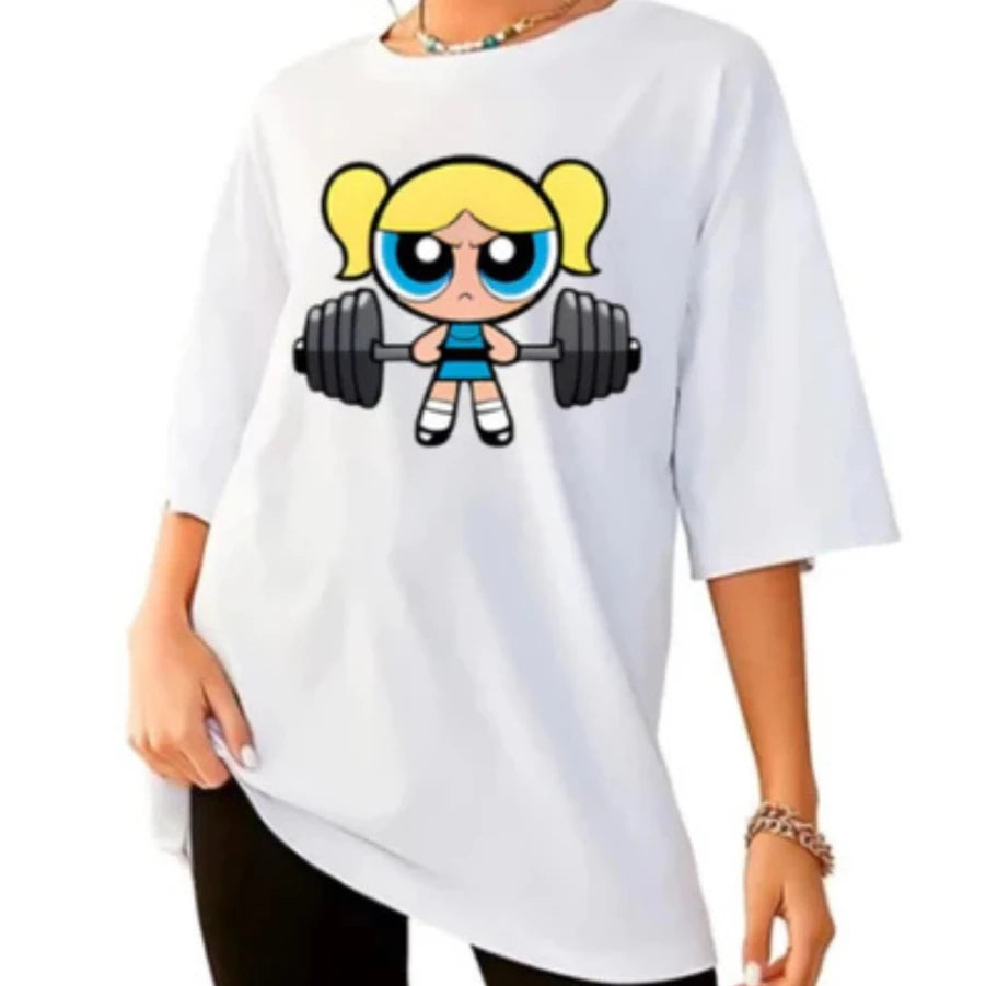 Girls Super Powerful Training Streetwear T-shirt