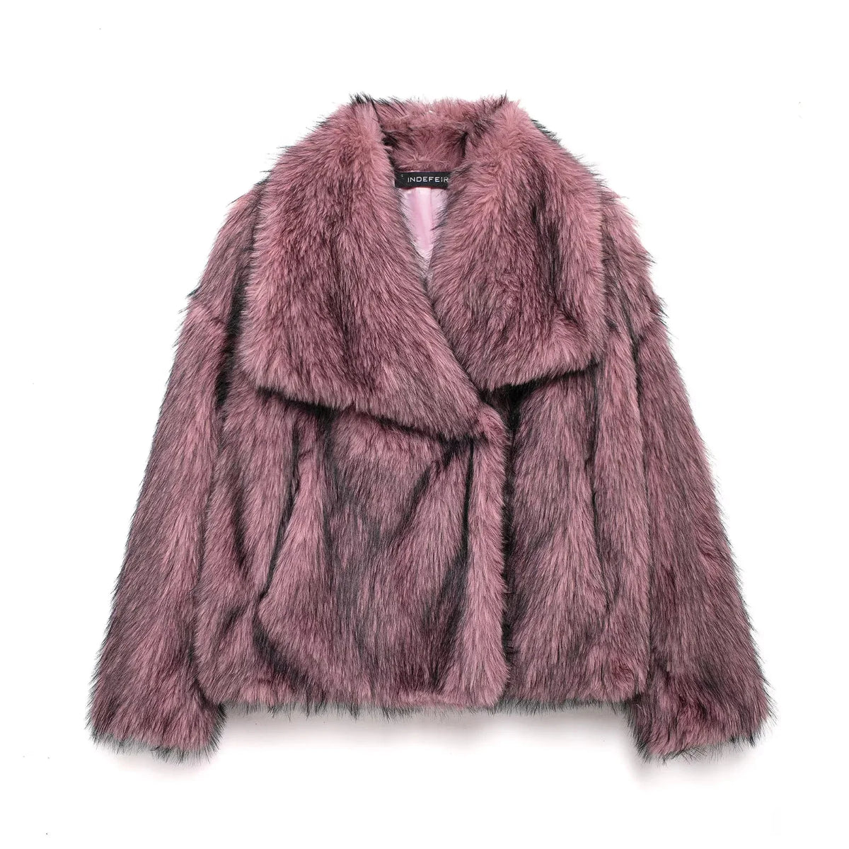 Spring Summer Casual Faux Fur Brown Warm Oversized Elegant Coats
