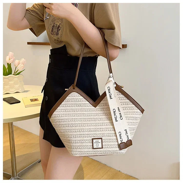 Straw Woven Basket Luxury Bag