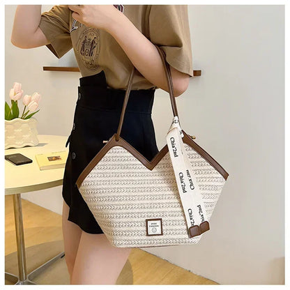 Straw Woven Basket Luxury Bag