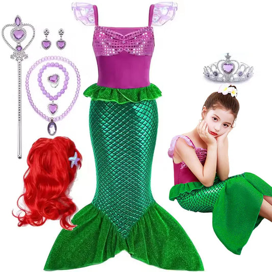 Girls Cosplay Disney Little Mermaid Ariel Costumes