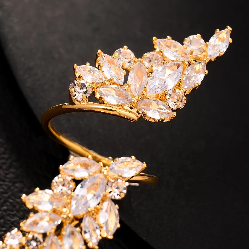 Zircon Luxury Open Rhinestone White Crystal Rings