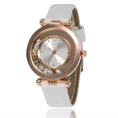 Ultra-thin rhinestone quartz watch