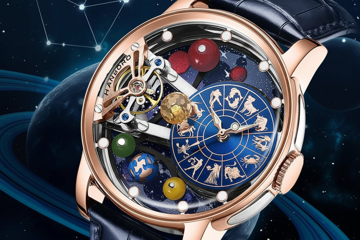Starry Sky Skeleton Automatic Mechanical Luxury Constellation Waterproof Watch