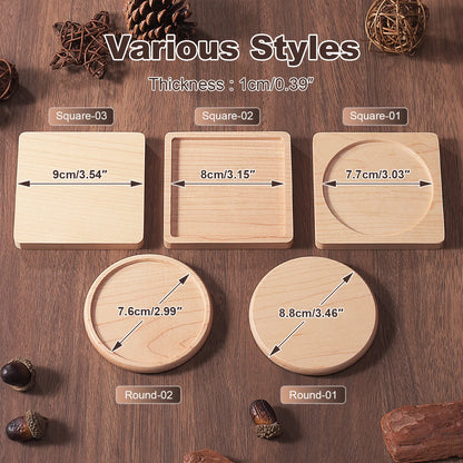 1PCS Solid Walnut Wood Coaster