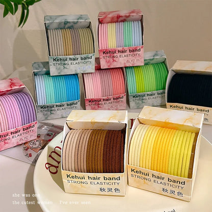1pc Dopamine candy colored high elasticity rubber band headband tied