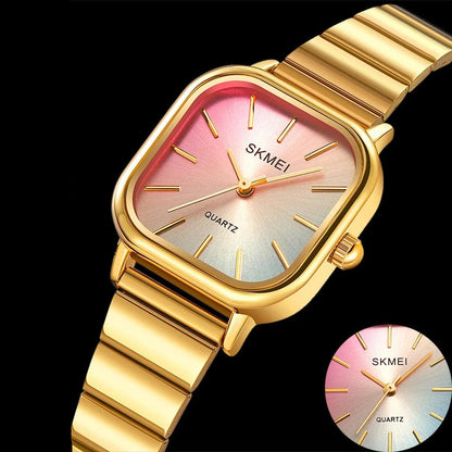 Bracelet Quartz Luxury Stainless Steel Strap Waterproof Casual Analog Wristwatch