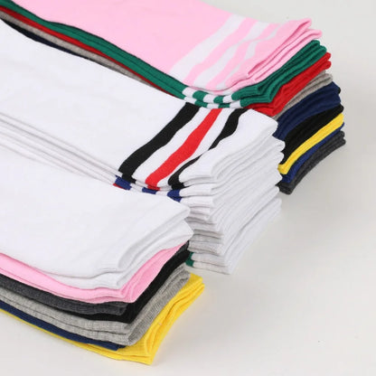 Black White Striped Long Sexy Over Knee Socks