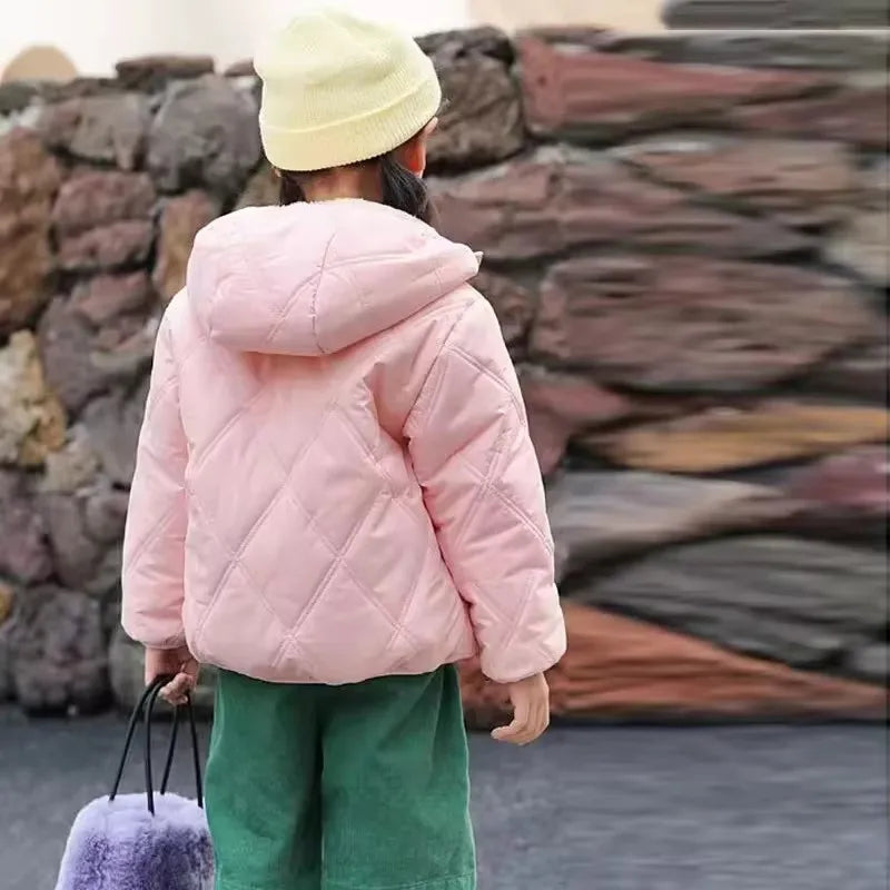 Thick Down Cotton Winter Plus Velvet Warm Jackets 2-6 Year