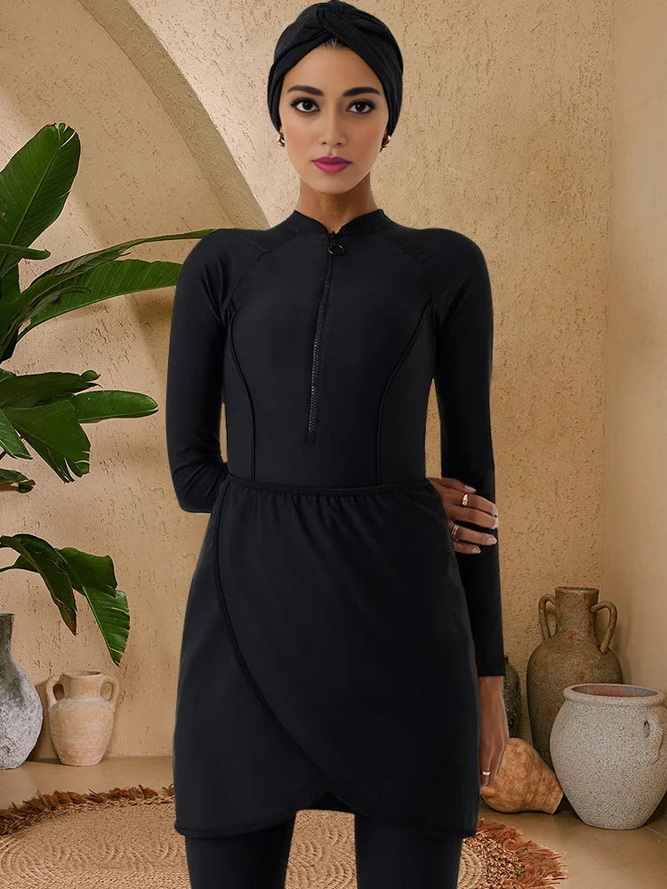 3PCS/Set Muslim Burkini Islamic Bathing Swimsuit