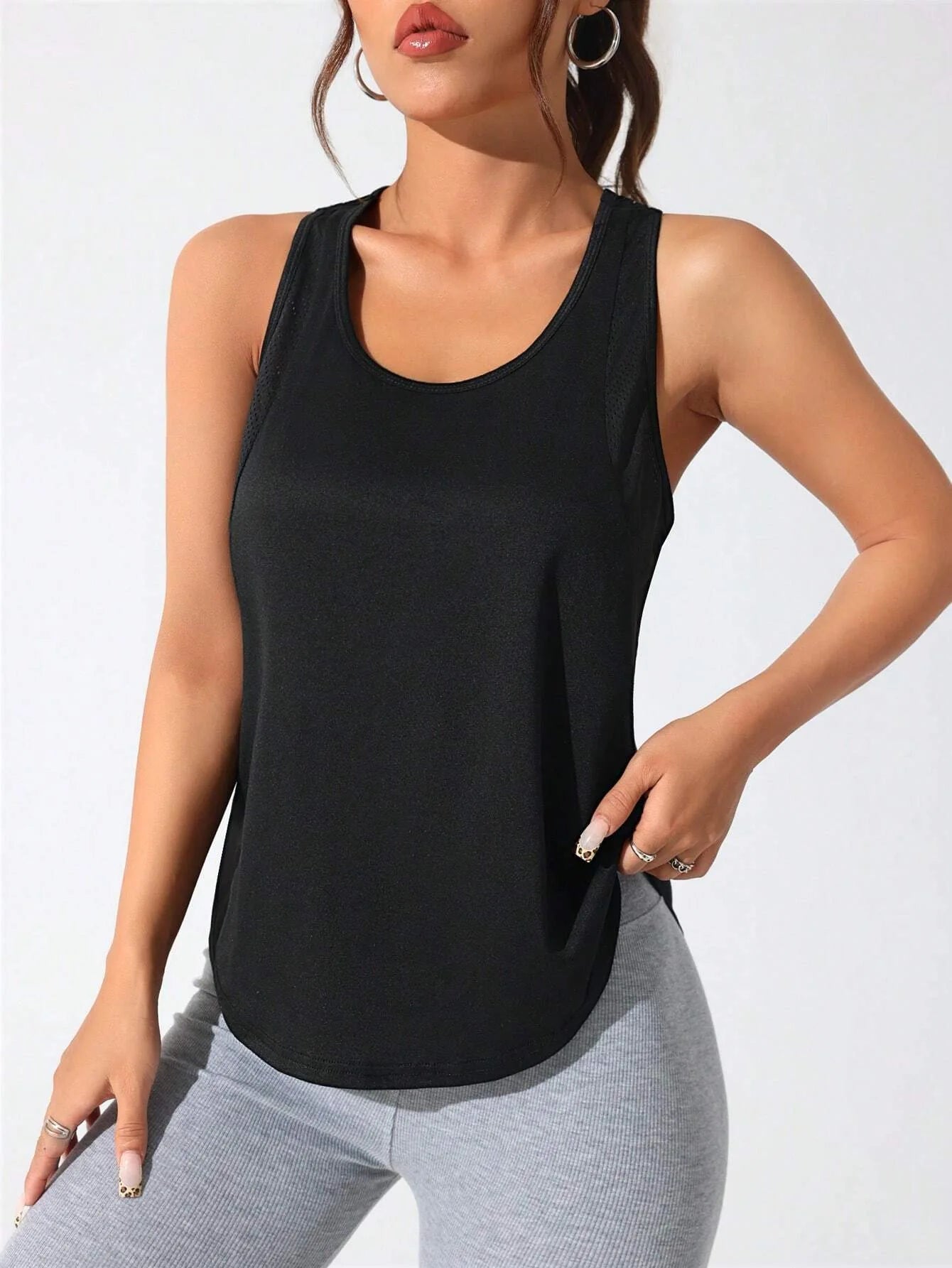 stitched letters quick-drying sports vest