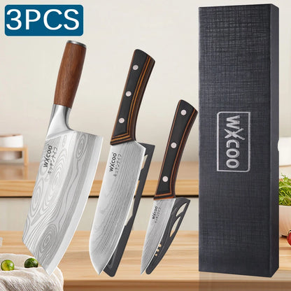 Stainless Steel Japanese Knife Wood Handle