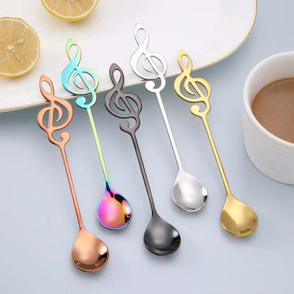 Stainless Steel Coffee Stirring Musical Note Spoon