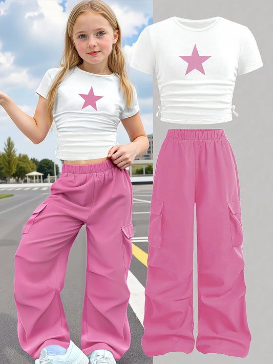 Slim Fit Crew-Neck Short-Sleeve T-Shirt Set