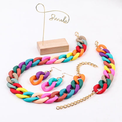 Fish Sheep Acrylic Chunky Chain Choker Necklace