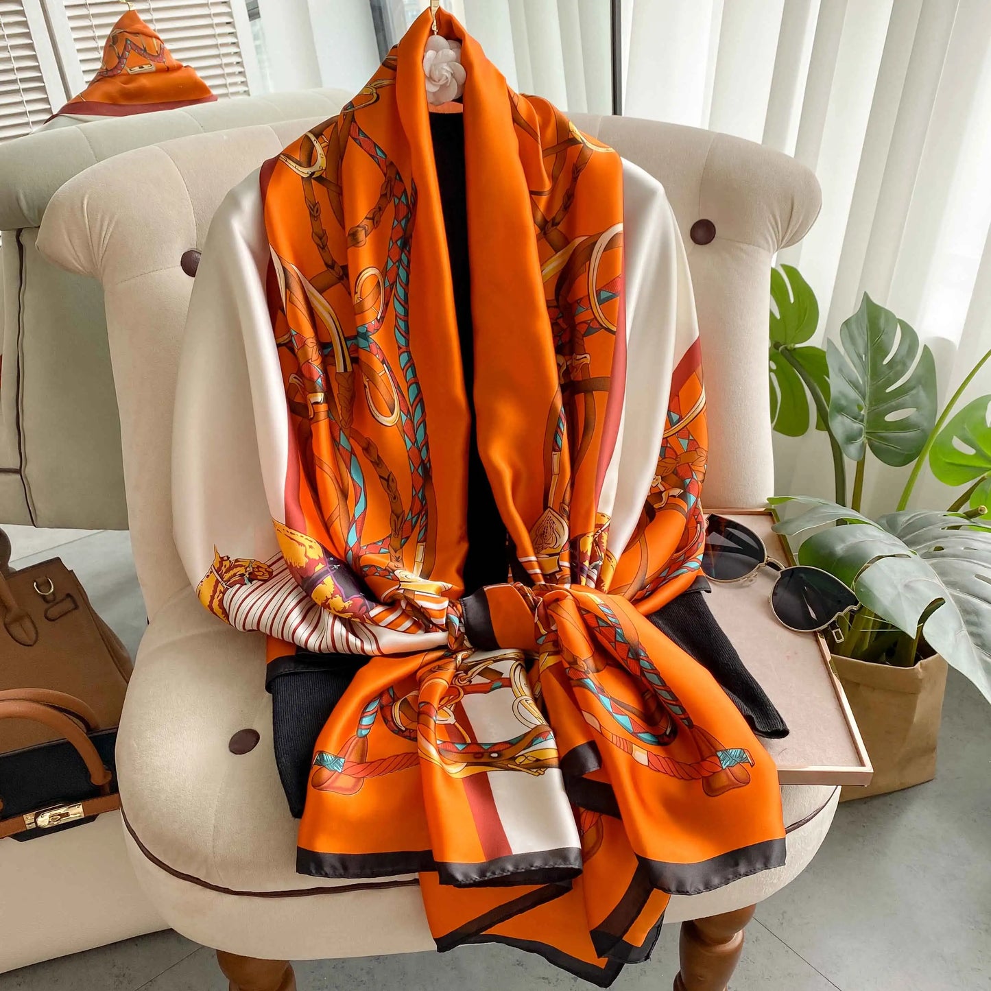 Pañuelos de seda para la cabeza