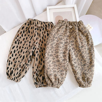 Korean Style Toddler Girls Corduroy Harem Pants
