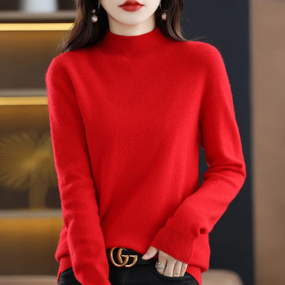 Wool Half-neck Cashmere Sweater
