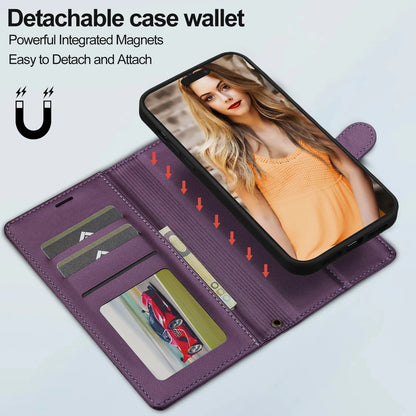 2 in 1 Removable Flip Leather iPhone Case Magnetic Wallet Cover