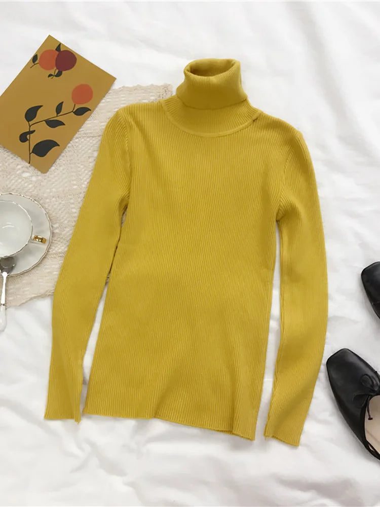 Turtleneck Sweater Korean Slim Pullover Jumper Knitted Sweater