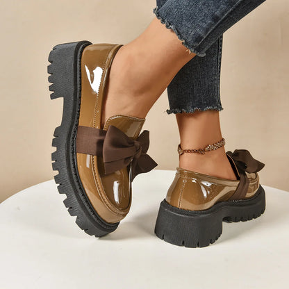 Plus Size Loafers British Style Platform Shoes