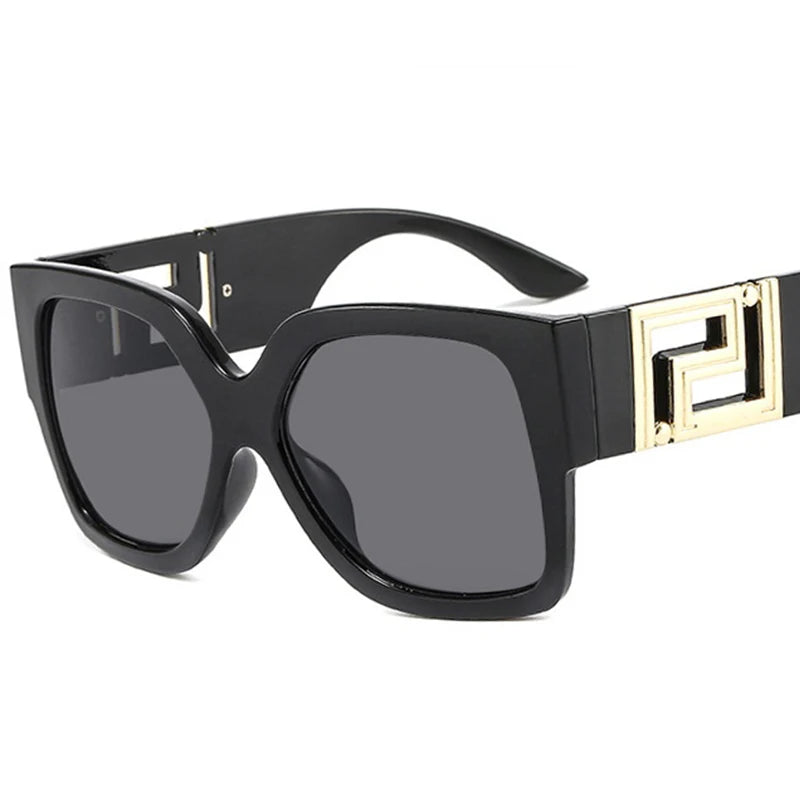 Light Luxury Square Large Frame Hollow Temples Catwalk Sunglasses
