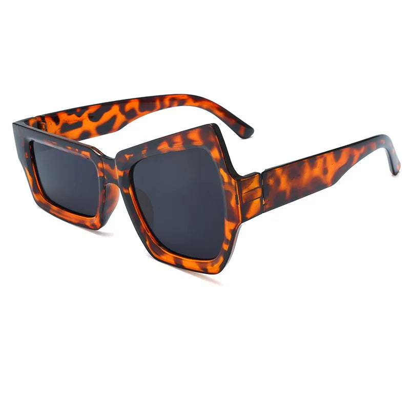 Eyebrow Polygon Vintage Square Sun Glasses
