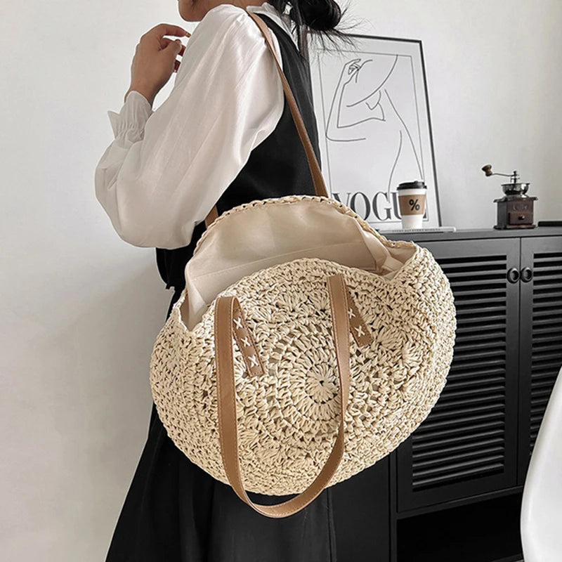 DANA Round Straw Large Capacity Bag