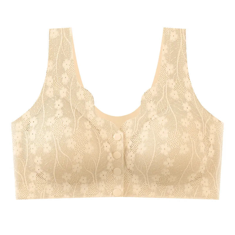 Mom Bra Large Size Front Buttons Bra