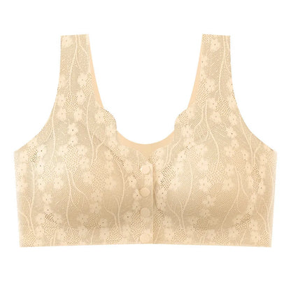 Mom Bra Large Size Front Buttons Bra