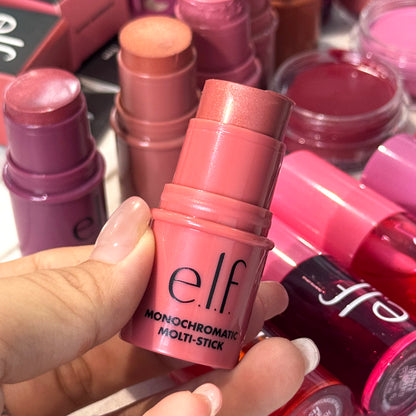 Elf Powder Blusher Series Lip Gloss Cream Blush Lips&Cheeks Dual-use Sheer for It Blush Tint Monochromatic Multi-Stick Makeup