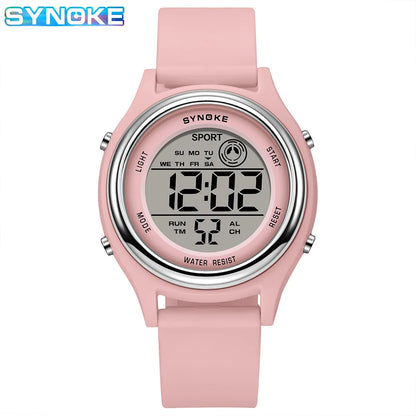 Colorful Seven Lights Sport Digital Waterproof Electronic Watch