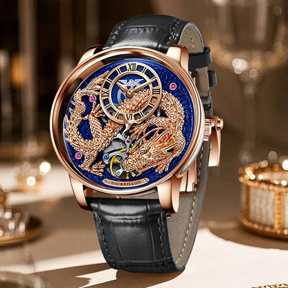 Golden Dragon Dial Mechanical Sapphire Waterproof Automatic Mechanical Watch